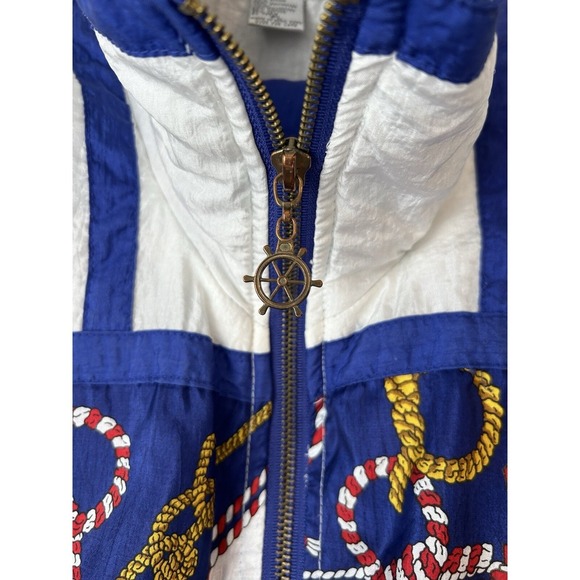 Size LP Windbreaker Set. Nautical Theme 1990S. Shoulder Pads, Casual. Part - Picture 3 of 12